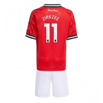 Billige Fotballdrakt Manchester United Joshua Zirkzee #11 Replika Hjemmedraktsett Barn 2025-26 Kortermet (med bukser)